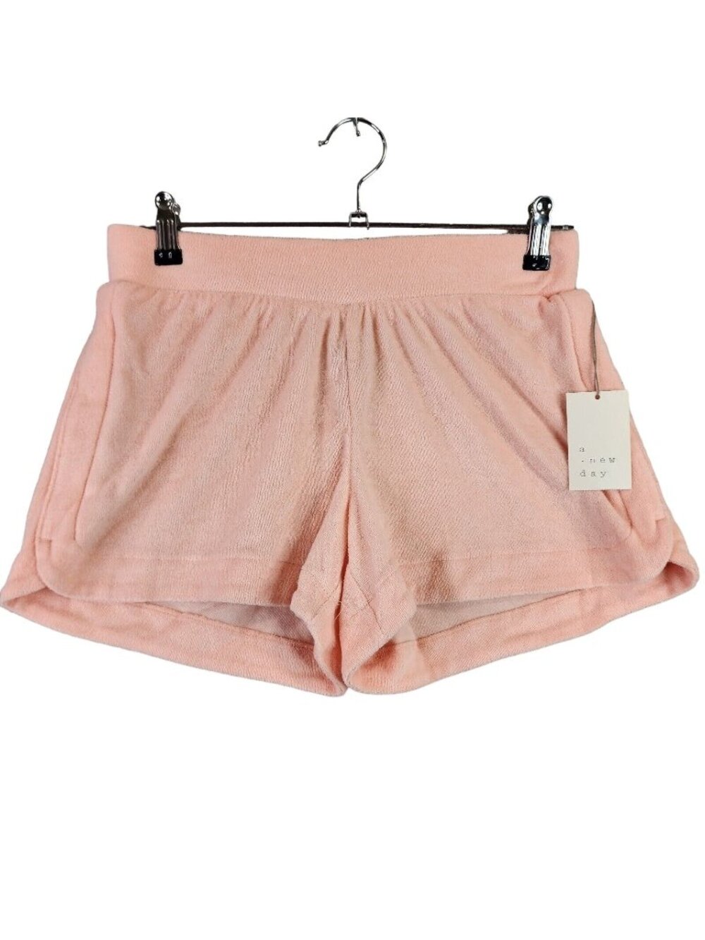 Womens A New Day Blush Pink Pull On Shorts Mid Rise Cotton Polyester Blend XS